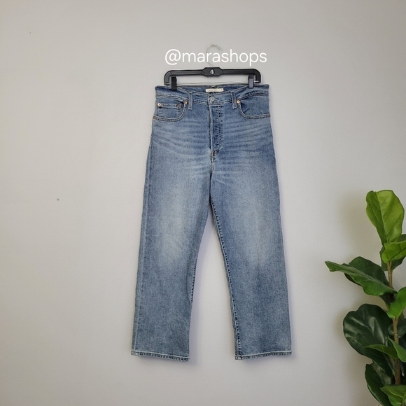LEVI'S Ribcage Straight Ankle Jeans - Picture 3 of 8